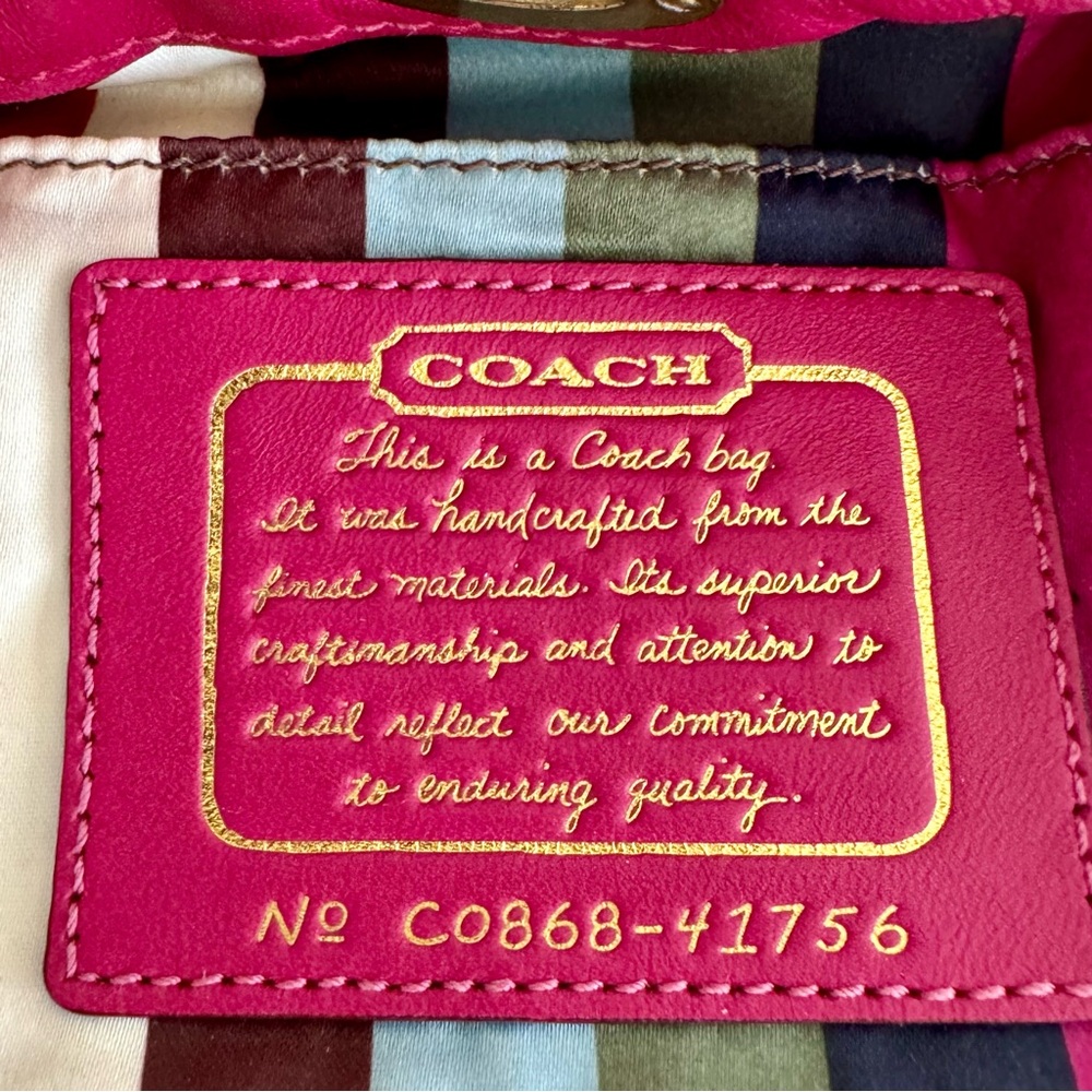 Coach Legacy Signature C Canvas and Pink Leather Wristlet 2008 Style 41756 - Picture 14 of 16
